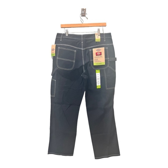Dickies Classic Carpenter Black Contrast Stitch Straight Leg Jeans 13/31 -15/32 - Picture 10 of 14